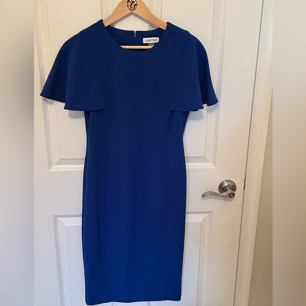 Calvin Klein Royal Blue Midi Dress women’s size 6